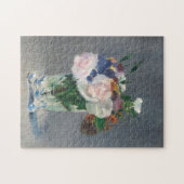 Bloemen in een Crystal Vase Manet Impressionist Legpuzzel (Horizontaal)