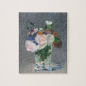 Bloemen in een Crystal Vase Manet Impressionist Legpuzzel (Verticaal)