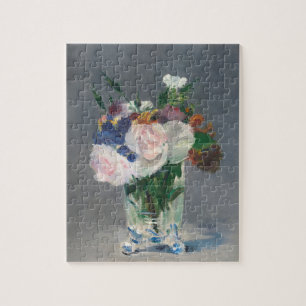 Bloemen in een Crystal Vase Manet Impressionist Legpuzzel