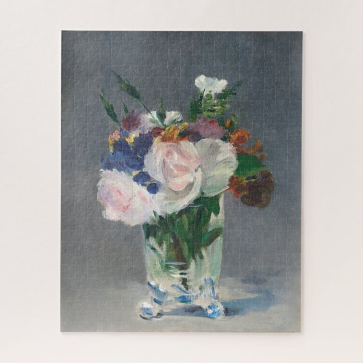 Bloemen in een Crystal Vase Manet Impressionist Legpuzzel (Verticaal)