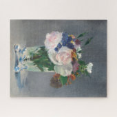 Bloemen in een Crystal Vase Manet Impressionist Legpuzzel (Horizontaal)