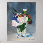 Bloemen in een Crystal Vase Poster (Voorkant)