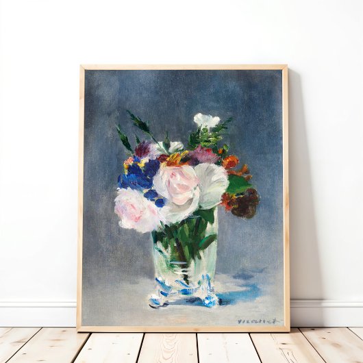 Bloemen in een Crystal Vase Poster