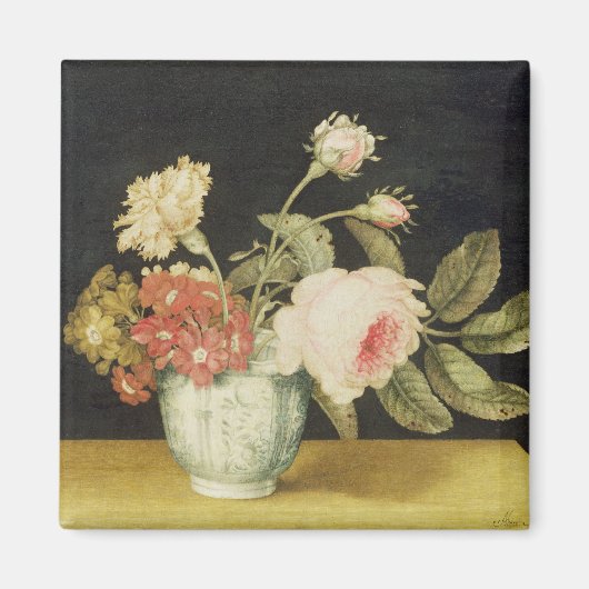 Bloemen in een Delft Jar (olie op het paneel) Magneet (Voorkant)