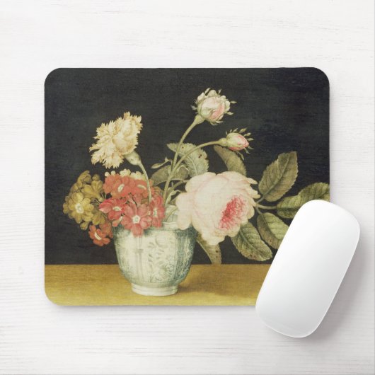 Bloemen in een Delft Jar (olie op het paneel) Muismat (Met muis)