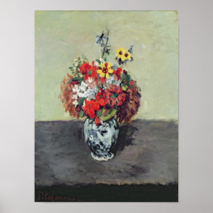Bloemen in een Delft-vase, c.1873-75 Poster