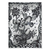 Bloemen in een door Vase geïnspireerde Art-printer Foto Afdruk (Voorkant)