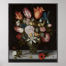 Bloemen in een glas, 1606 Ambrosius Bosschaert Oil