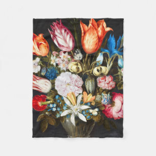  bloemen in een glas Ambrosius Bosschaer Fleece Deken