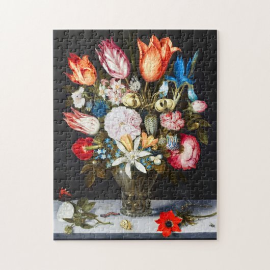  bloemen in een glas Ambrosius Bosschaer Legpuzzel (Verticaal)