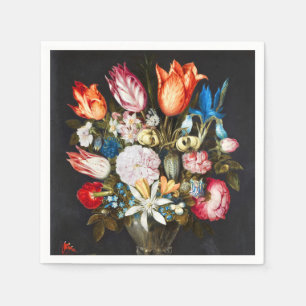 bloemen in een glas Ambrosius Bosschaer Servet