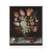 Bloemen in een glas, Ambrosius Bosschaert, Olie