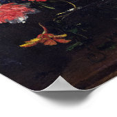 Bloemen in een glasvaas poster (Hoek)