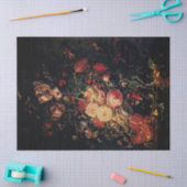 Bloemen in een glazen vaas met Pomegranaten, Ruysc Tissuepapier (Craft)