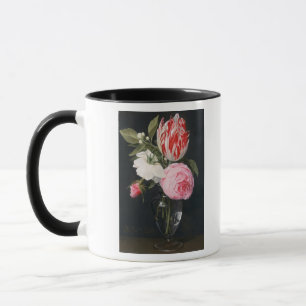 Bloemen in een glazen vaas mok