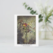 Bloemen in een glazen vasonderzoek door John Const Briefkaart (Staand voorkant)