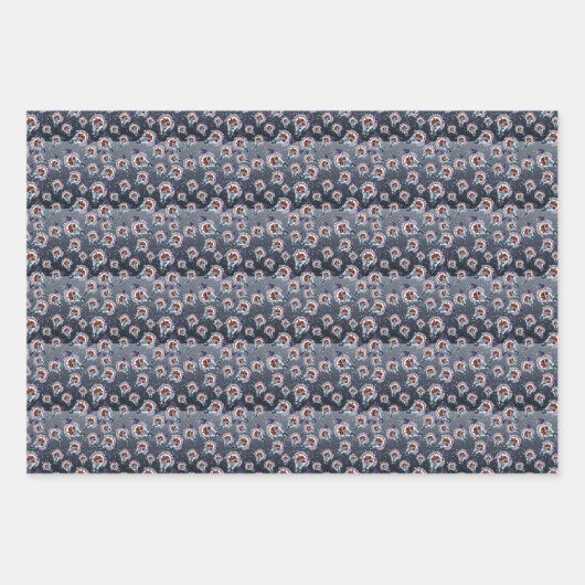 Bloemen in een gloeilamp en vlinder in biseksueel inpakpapier vel (Voorkant)