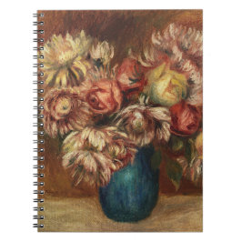 Bloemen in een groene vaas (1912) van Renoir. Notitieboek