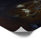 Bloemen in een houten boot poster (Hoek)