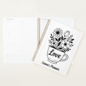 Bloemen in een kopje thee planner (Display)