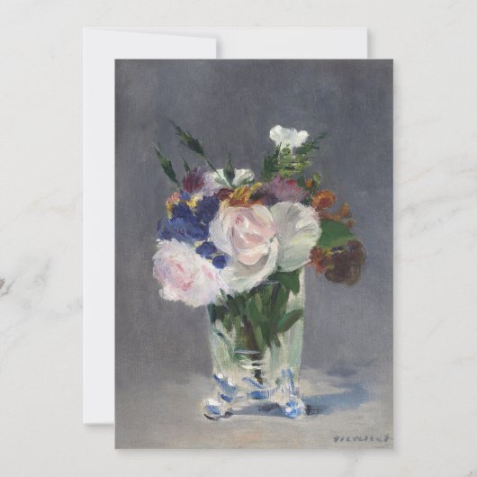 Bloemen in een kristallen vaas | Édouard Manet (Voorkant)