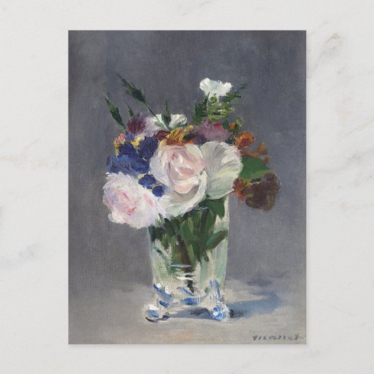 Bloemen in een kristallen vaas | Édouard Manet Briefkaart (Voorkant)