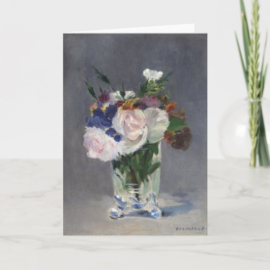 Bloemen in een kristallen vaas | Édouard Manet Kaart (Voorkant)