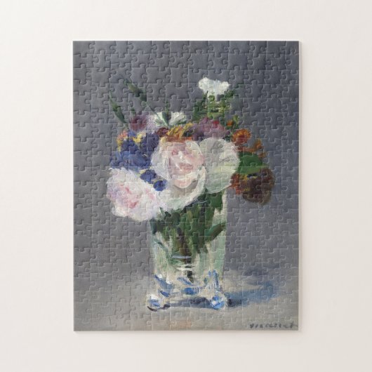 Bloemen in een kristallen vaas | Édouard Manet Legpuzzel (Verticaal)