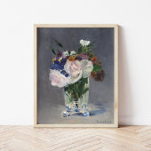 Bloemen in een kristallen vaas | Édouard Manet Poster