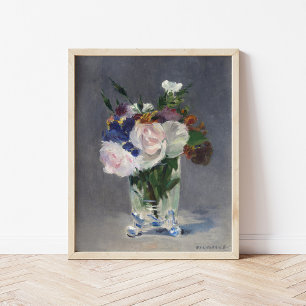 Bloemen in een kristallen vaas   Édouard Manet Poster