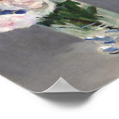 Bloemen in een kristallen vaas | Édouard Manet Poster (Hoek)