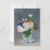 Bloemen in een kristallen vaas van Edouard Manet Bedankkaart (Voorkant)