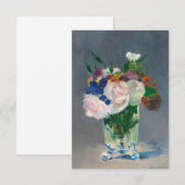 Bloemen in een kristallen vaas van Edouard Manet Bedankkaart (Voorkant / Achterkant)