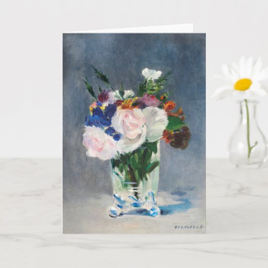 Bloemen in een kristallen vaas van Edouard Manet Kaart (Kleine Plant)