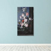 Bloemen in een kristalvet, 1652 canvas afdruk (Insitu (Houten vloer))