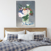  bloemen in een kristalvet door Edouard Manet Canvas Afdruk (Insitu (Slaapkamer))