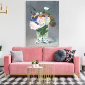  bloemen in een kristalvet door Edouard Manet Canvas Afdruk (Insitu (Woonkamer))