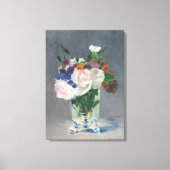  bloemen in een kristalvet door Edouard Manet Canvas Afdruk (Voorkant)