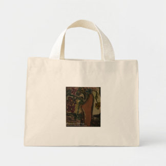 bloemen in een lichtbruine vaas mini tote bag