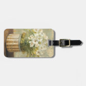 Bloemen in een Petten doos Bagagelabel (Voorkant horizontaal)