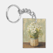 Bloemen in een Petten doos Sleutelhanger (Voorkant Links)