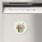 Bloemen in een Pot Cozy Shabby Schattig Magneet (Insitu (Vaatwasser))