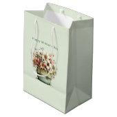 Bloemen in een pot gezellig knuffel Moederdag Medium Cadeauzakje (Achterkant Gekanteld)