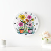Bloemen in een pot klok (Huis)