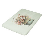 Bloemen in een pot knus shabby schattig badmat (Gekanteld)