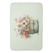 Bloemen in een pot knus shabby schattig badmat (Voorkant Verticaal)
