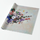 Bloemen in een Rococo Vase, Paul Cezanne Cadeaupapier (Uitgerold)