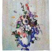 Bloemen in een Rococo Vase, Paul Cezanne Douchegordijn (Voorkant)