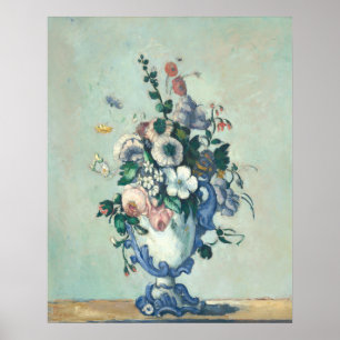 Bloemen in een Rococo Vase - Paul Cézanne Fine Art Poster