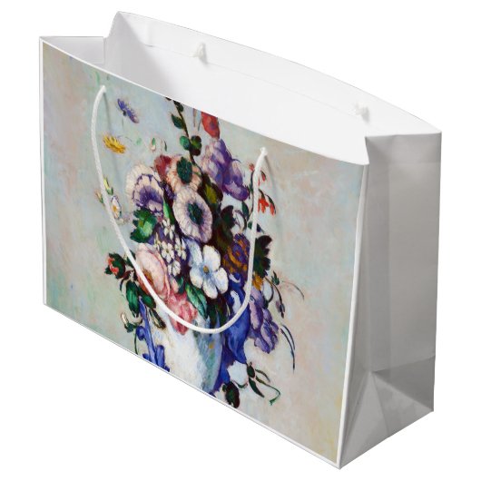 Bloemen in een Rococo Vase, Paul Cezanne Groot Cadeauzakje (Achterkant Gekanteld)